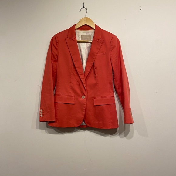 Banana Republic Pink One Button Simple Blazer Size 2 - Picture 2 of 4